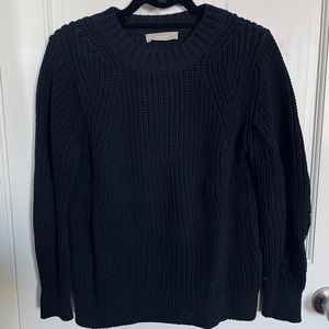 Everlane Texture Cotton Crew Sweater Navy M